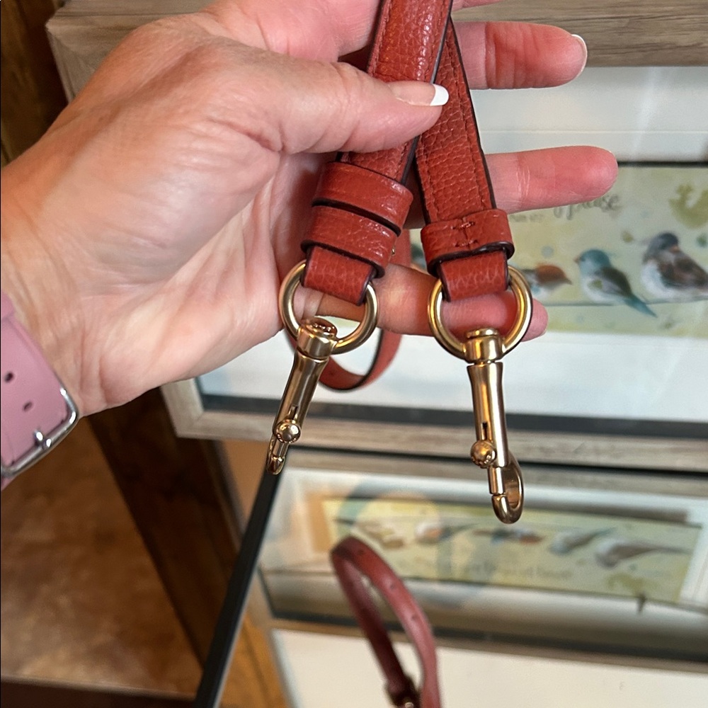 Coach Rust colored crossbody strap with Gold Hardware - Picture 12 of 13